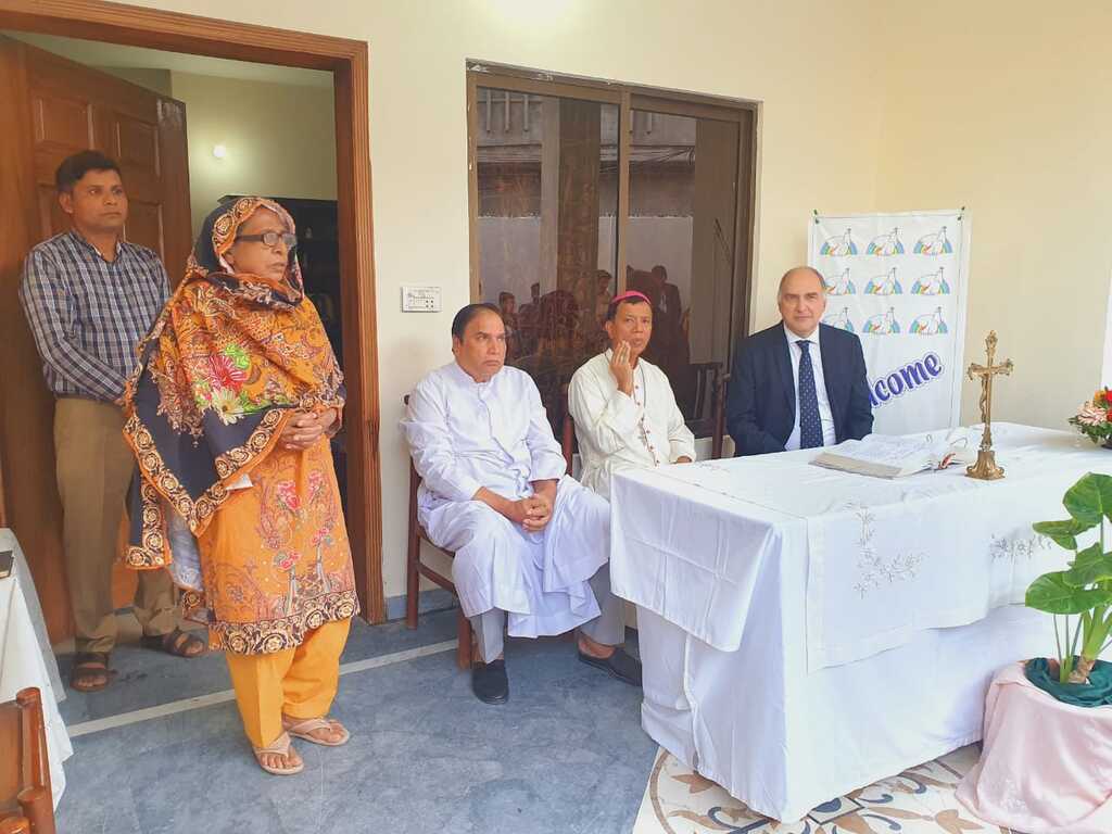 Lahore, Pakistan: inauguration of the 'Long Live the Elderly' home opened a few months ago in the Christian district of Youhannabad